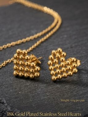 18K Gold Plated STAINLESS STEEL Earrings